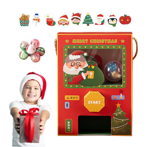 Weihnachtsautomat - Weihnachtspapier-DIY-Spielzeugspender mit Herausforderungskarte,Festlicher Süßigkeitenspender, kreative Geschenkbox für Kinder, Geschenk, Überraschung Luckxing von Luckxing