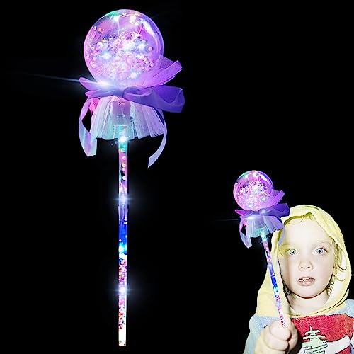 Zauberstab für Kinder,Spielzeugstab mit LED-Glühen - Leuchtstab Leuchtstab Zauberstab für Mädchen Prinzessin Partybevorzugungen Kostüm Cosplay Zubehör Luckxing von Luckxing