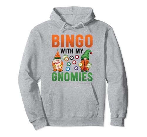 Bingo With My Gnomies Damen Herren Lustiger Bingo-Zwerg Pullover Hoodie von Lucky Bingo Gnomes Designs for Bingo Lover