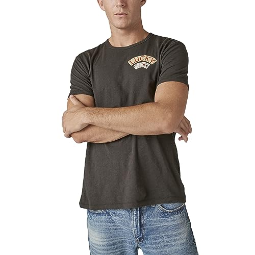 Lucky Brand Aces Over Eights Herren-T-Shirt, Schwarz (Jet Black), L von Lucky Brand