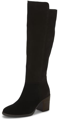 Lucky Brand Bonnay Damen Extra Wide Calf Knee High Boot, Schwarz, extra breite Wade, 41 EU von Lucky Brand