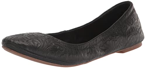 Lucky Brand Damen Emmie Ballerinas, Schwarzes Leder, 38 EU Weit von Lucky Brand