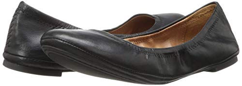 Lucky Brand Damen Emmie Ballerinas, schwarzes Leder, 40 EU von Lucky Brand