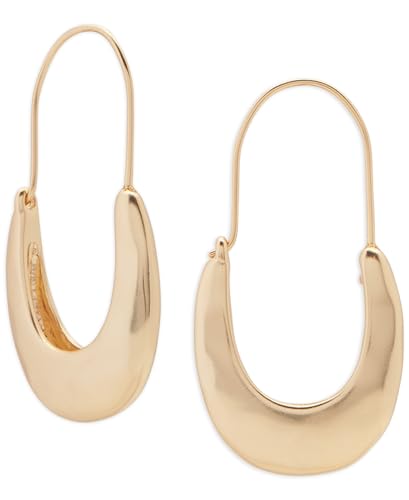 Lucky Brand Damen Hammered Hoop, Gold, Einheitsgröße, One Size, Metall, Ohne Edelstein. von Lucky Brand