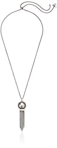 Lucky Brand Damen Kette Perlen Anhänger Halskette, Silber, One Size, One Size, Silber von Lucky Brand