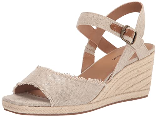 Lucky Brand Damen Mindra Keilsandalen, Natur/Platino, 42 EU von Lucky Brand