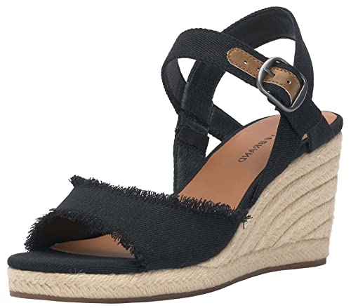 Lucky Brand Damen Mindra Keilsandale, Schwarz, 37.5 EU Weit von Lucky Brand