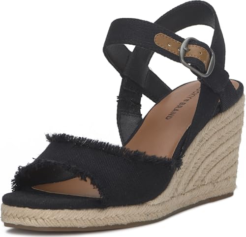 Lucky Brand Damen Mindra Keilabsatz Espadrilles, schwarz, 39.5 EU von Lucky Brand