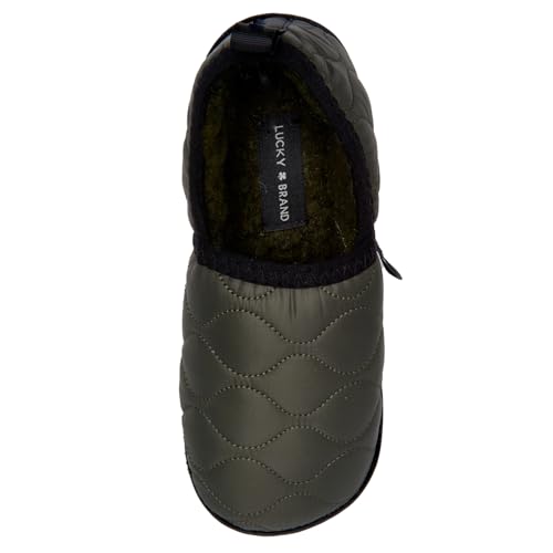 Lucky Brand Gesteppte Hausschuhe für Jungen in A-Linie – warme, stilvolle und bequeme Schuhe für Kinder, Oliv/Blatt für mich (Leaf It to Me), 31 EU von Lucky Brand