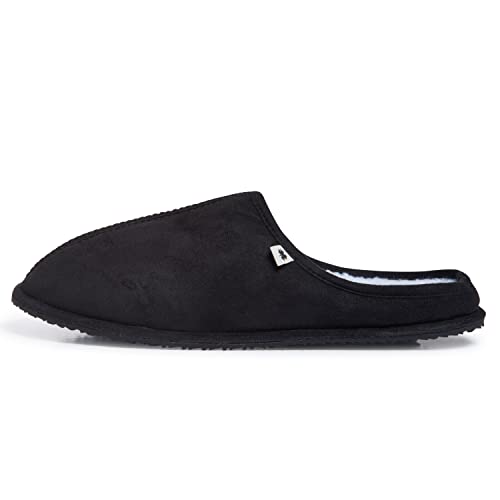 Lucky Brand Herren Mikro-Puppe Memory-Schaum Sherpa Clogs, warm fuzzy Schlafzimmer stoffel, komfortable Indoor Outdoor Hausschuhe, schwarzes, X-Large von Lucky Brand