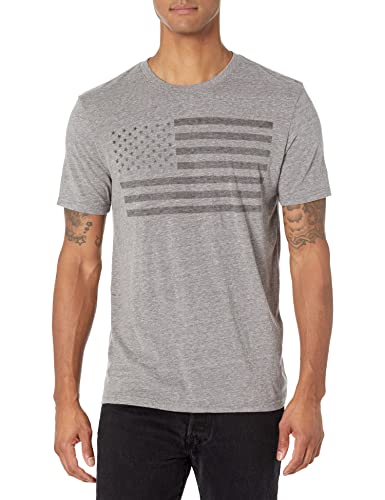 Lucky Brand Herren T-Shirt mit USA-Flagge, grau, Groß von Lucky Brand