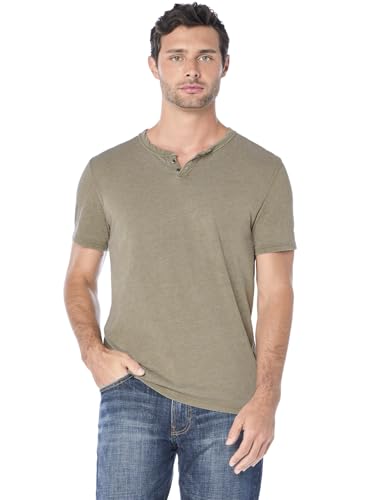 Lucky Brand Herren Venice Burnout Kerbkragen T-Shirt, Dark Olive, XX-Large von Lucky Brand