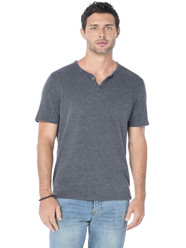 Lucky Brand Herren Venice Burnout Kerbkragen T-Shirt, Schwarz (Jet Black), L von Lucky Brand