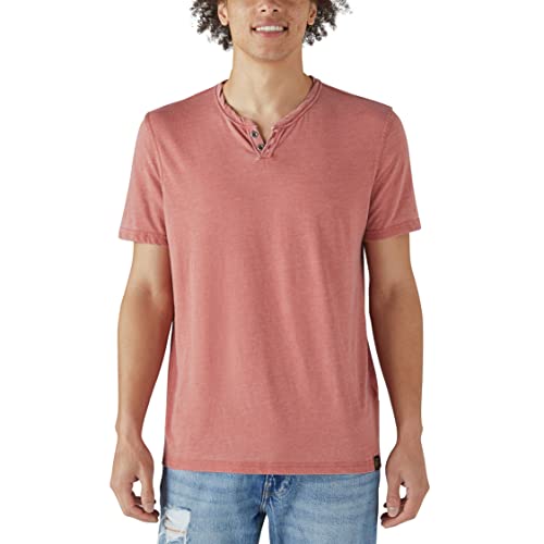 Lucky Brand Herren Venice Burnout T-shirt met inkepkraag T Shirt, Rindsleder, M EU von Lucky Brand