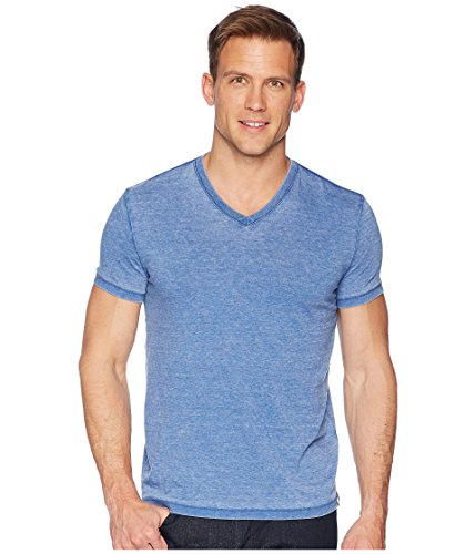 Lucky Brand Herren Venice Burnout V-Ausschnitt T-Shirt, Blau-Monaco Blue, Mittel von Lucky Brand