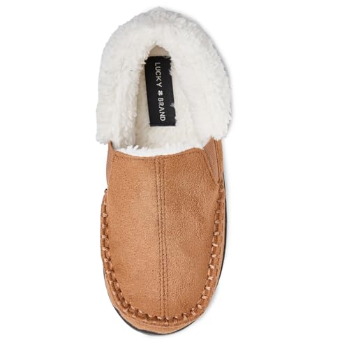 Lucky Brand Jungen Micro Suede Sherpa Clog Hausschuhe, Hellbraun, 2-3 Little Kid von Lucky Brand