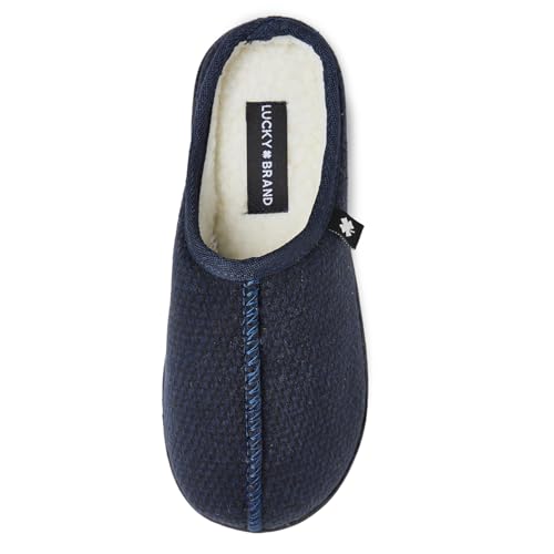 Lucky Brand Jungen Micro Suede Sherpa Clog Hausschuhe, Marineblau, 2-3 Little Kid von Lucky Brand