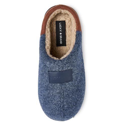 Lucky Brand Jungen Micro Suede Sherpa Clog Hausschuhe, Marineblau, 38 EU von Lucky Brand