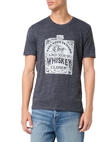Lucky Brand Keep Your Friends Close Whiskey T-Shirt für Herren, Schwarz (Jet Black), XX-Large von Lucky Brand