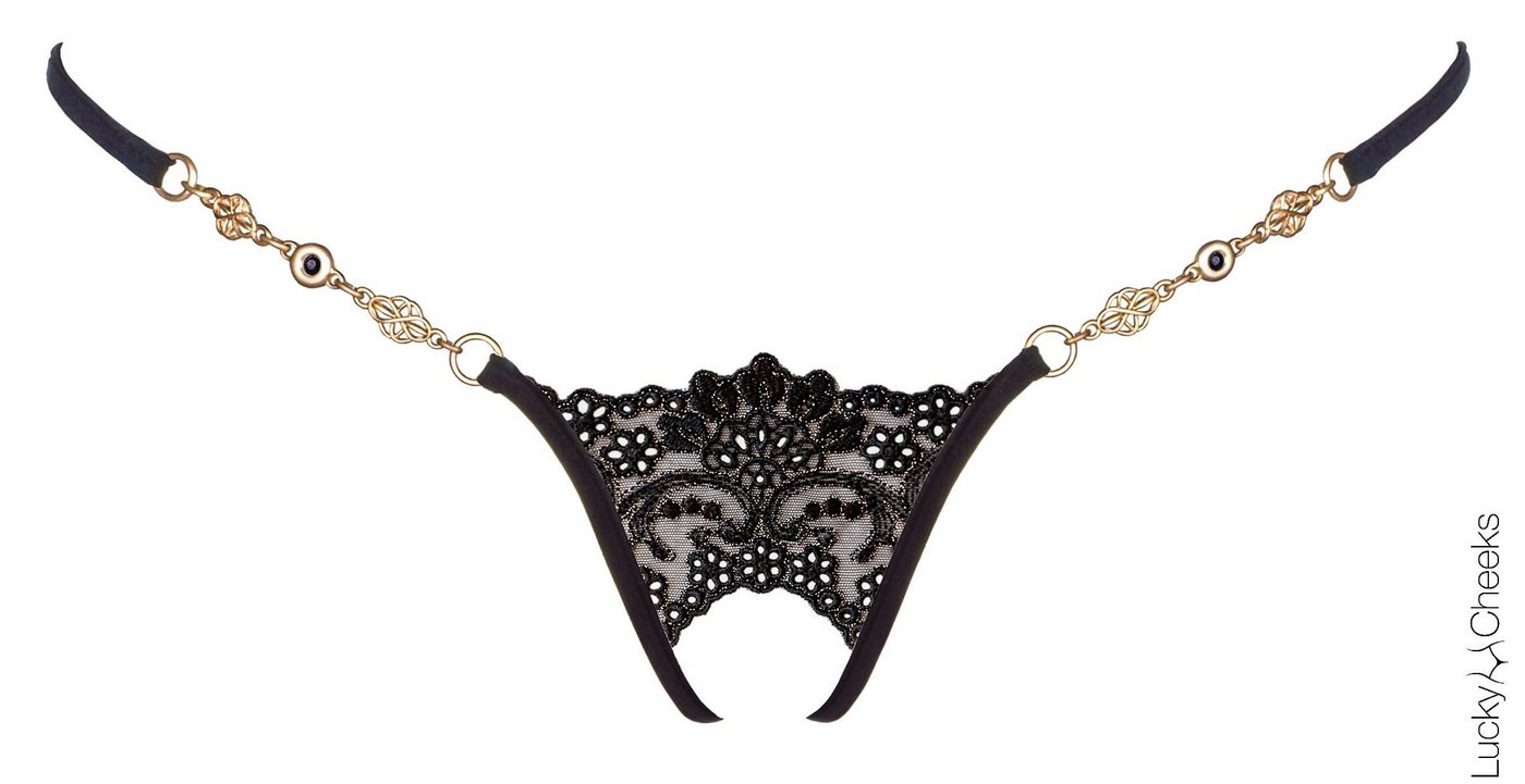 Lucky Cheeks Ministring Black Sensation open LC343BSG Lucky Cheeks Ministring Black Sensation open LC343BSG von Lucky Cheeks