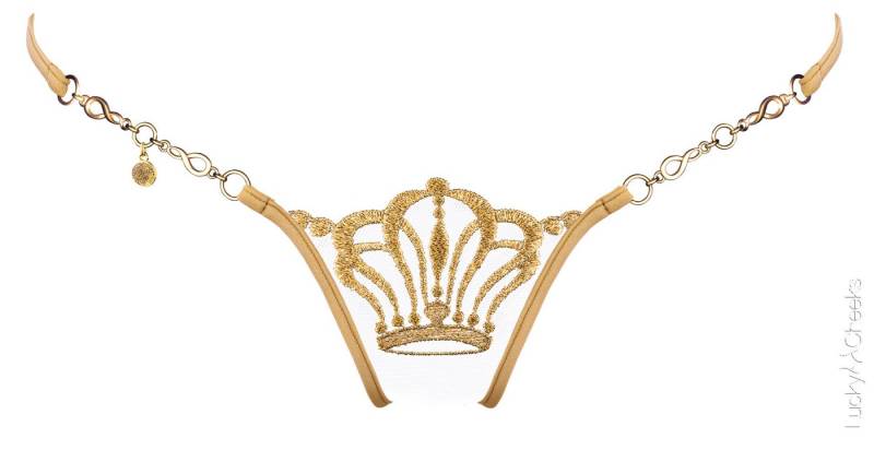 Lucky Cheeks Ministring Queen of Love gold 161qlg_go von Lucky Cheeks