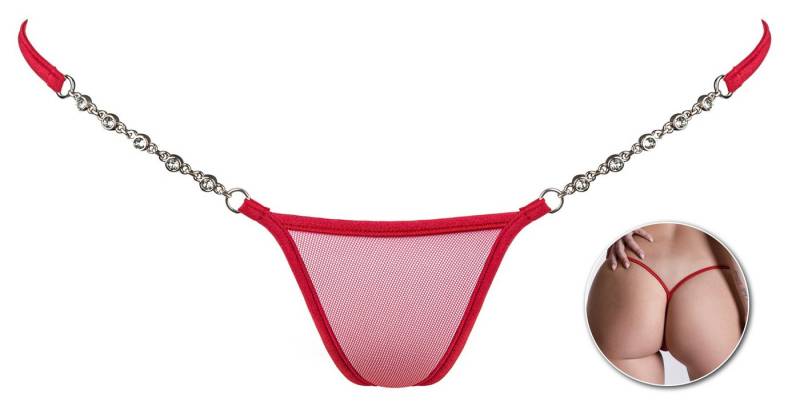 Lucky Cheeks Ministring Transparent red V-String LC284TRV von Lucky Cheeks