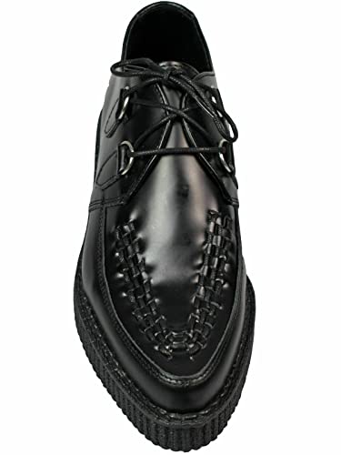 Lucky Dice Unisex Creep Creeper Schuh Rockabilly Spitz Farbauswahl Neu! Glattleder Schwarz 5002 41 von Lucky Dice