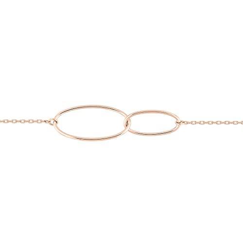 Lucky One Bijoux 18k Roségold Armband Kreis - 18K Gold Schmuck für Damen von Lucky One Bijoux