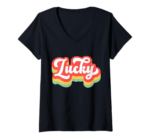 Damen Retro Lucky Vintage St. Patricks Day Irish Shamrock T-Shirts T-Shirt mit V-Ausschnitt Damen Retro Lucky Vintage St. Patricks Day Irish Shamrock T-Shirts T-Shirt mit V-Ausschnitt von Lucky St. Patricks Day Shamrock Women Men Shirt