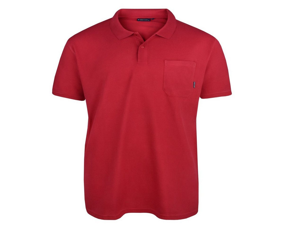 Lucky Star Poloshirt Rotes Basic Pique Poloshirt Lucky Star Kurzgröße Lucky Star Poloshirt Rotes Basic Pique Poloshirt Lucky Star Kurzgröße von Lucky Star