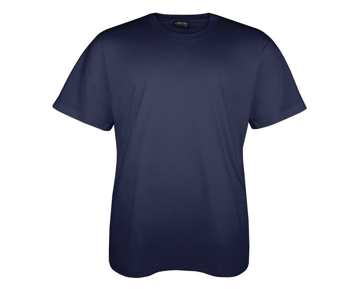 Lucky Star Rundhalsshirt Übergrößen Basic T-Shirt in dunkelblau von Lucky Star Lucky Star Rundhalsshirt Übergrößen Basic T-Shirt in dunkelblau von Lucky Star von Lucky Star