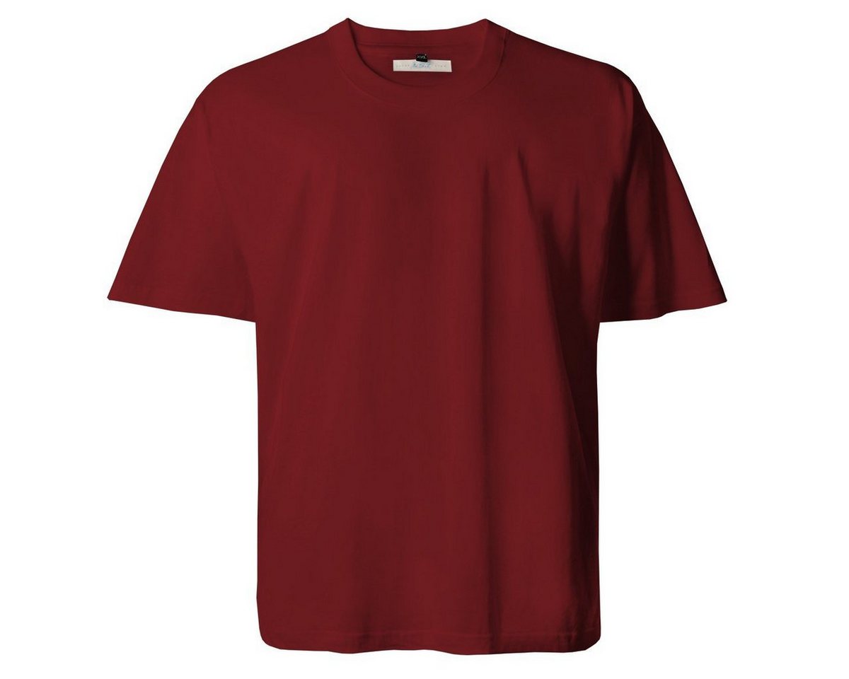 Lucky Star Rundhalsshirt Übergrößen Lucky Star dunkelrotes Basic T-Shirt Lucky Star Rundhalsshirt Übergrößen Lucky Star dunkelrotes Basic T-Shirt von Lucky Star