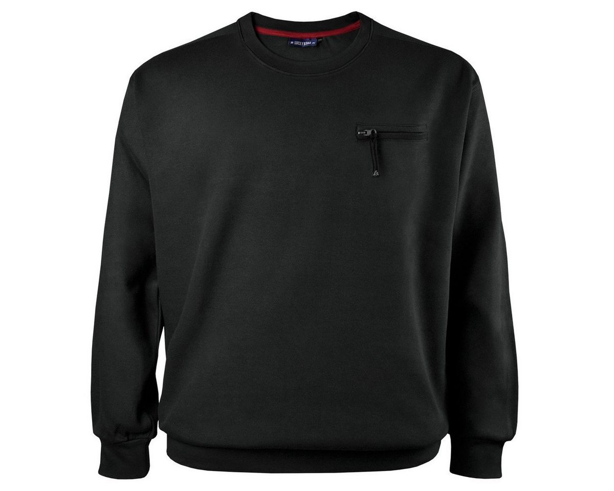 Lucky Star Sweater Übergrößen Lucky Star Rib-Sweatshirt schwarz mit Tasche Lucky Star Sweater Übergrößen Lucky Star Rib-Sweatshirt schwarz mit Tasche von Lucky Star
