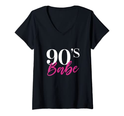 Damen 90er Jahre Babe T-Shirt mit V-Ausschnitt Damen 90er Jahre Babe T-Shirt mit V-Ausschnitt von Lucky State