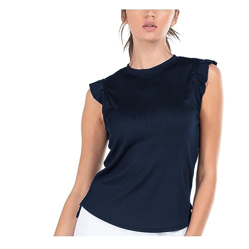 Lucky In Love Bring It On Rib Tanktop für Damen, Mitternachtsmarineblau, Groß von Lucky in Love