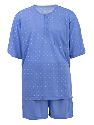 Lucky Herren Pyjama Set 2 TLG. Shorty, Farbe:blau, Größe:XXL von Lucky