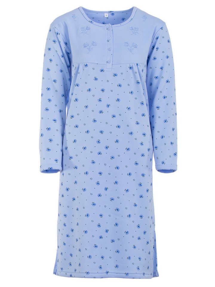 Lucky Nachthemd Thermo Nachthemd - Herzchen mit Blüten von Lucky