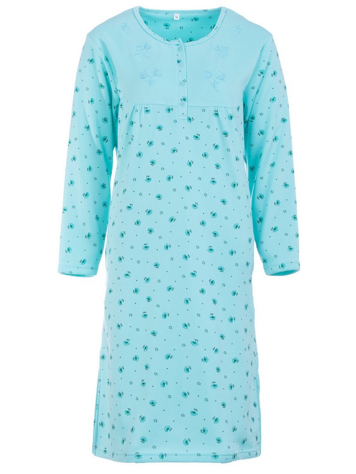 Lucky Nachthemd Thermo Nachthemd - Herzchen mit Blüten von Lucky