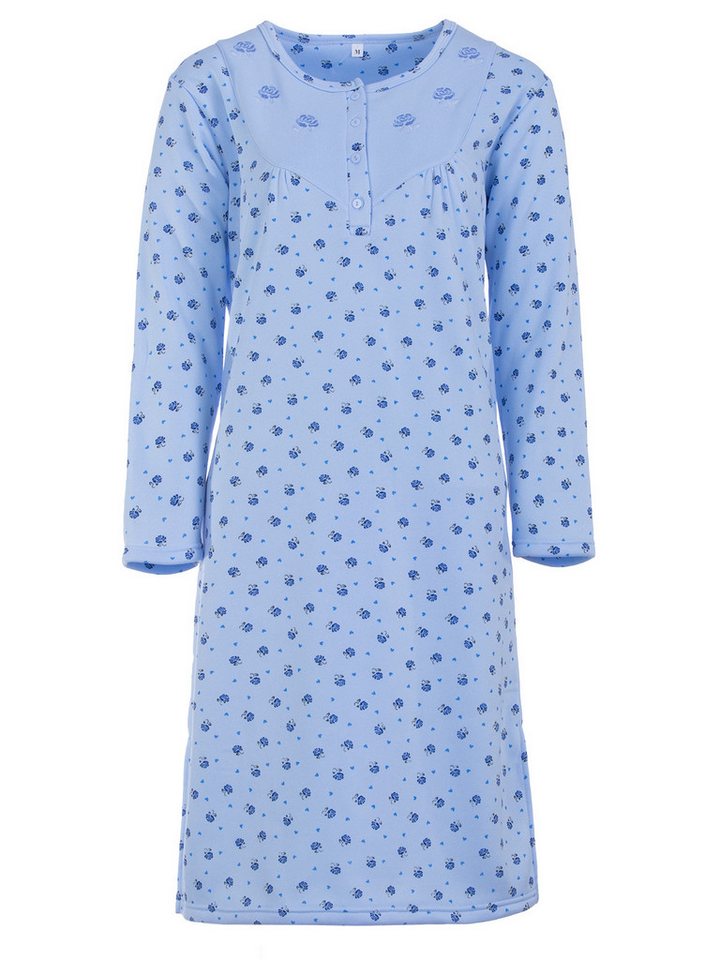 Lucky Nachthemd Thermo Nachthemd - Herzchen mit Rosen von Lucky