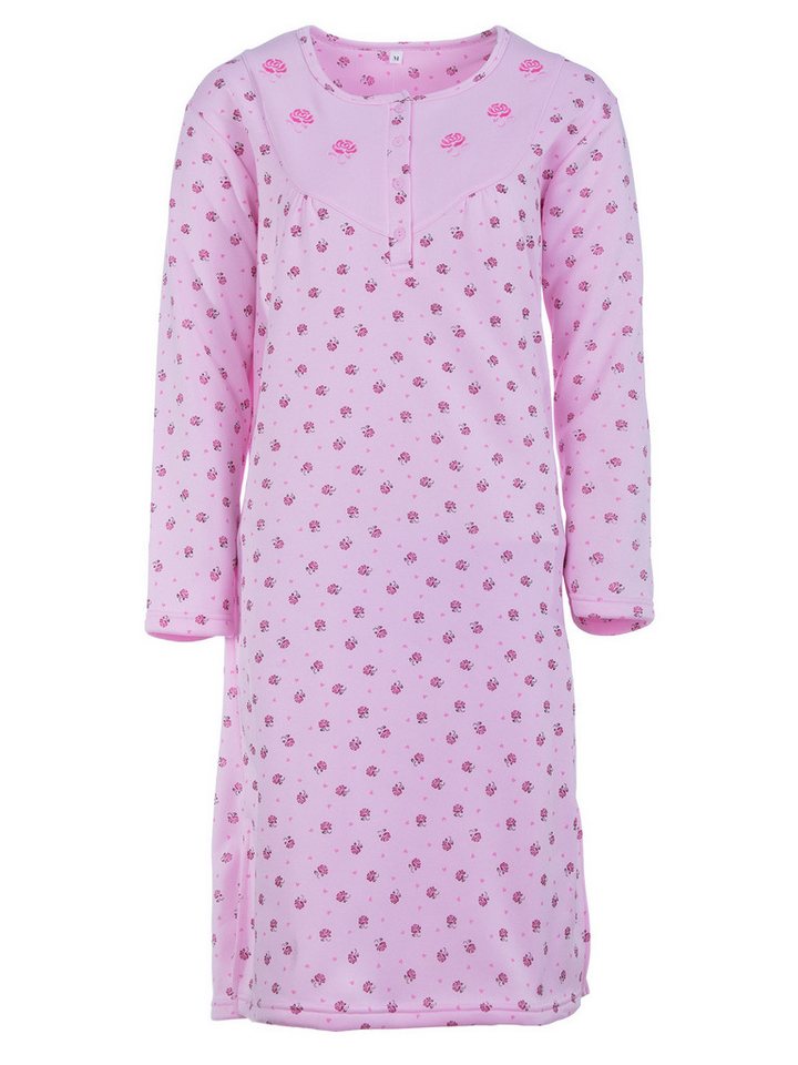 Lucky Nachthemd Thermo Nachthemd - Herzchen mit Rosen von Lucky