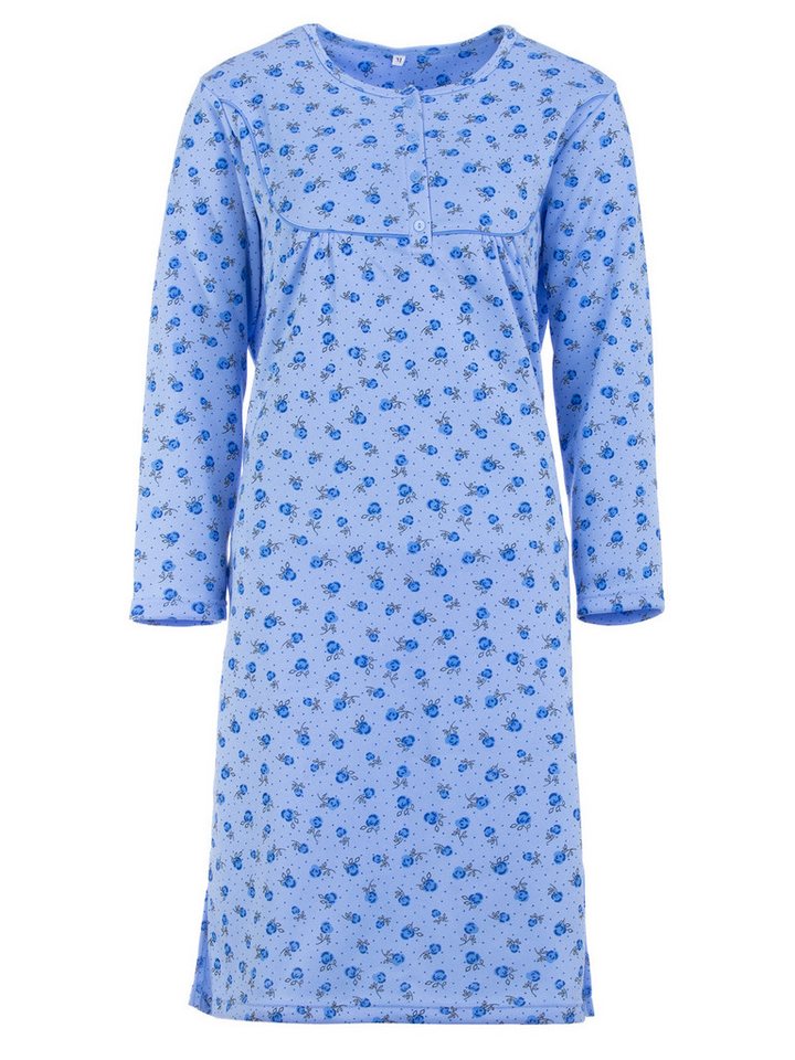 Lucky Nachthemd Thermo Nachthemd - Punkte mit Rosen von Lucky