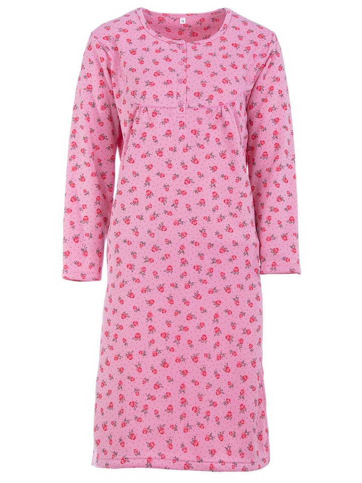 Lucky Nachthemd Thermo Nachthemd - Punkte mit Rosen von Lucky