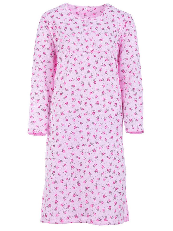 Lucky Nachthemd Thermo Nachthemd - Punkte mit Rosen von Lucky