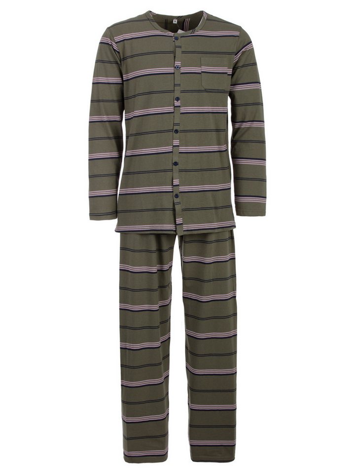 Lucky Schlafanzug Pyjama Set Langarm - Streifen von Lucky