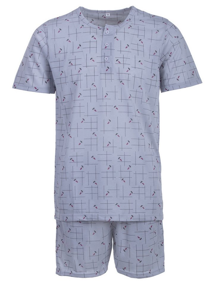 Lucky Schlafanzug Pyjama Set Shorty - Zweigen von Lucky