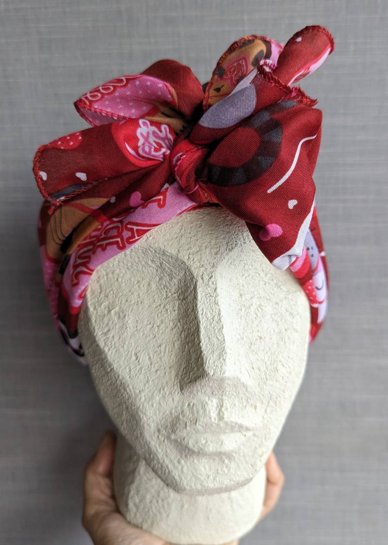 Hunde Und Herzen Valentinstag Stirnband. Hundeliebhaber Schal. Unisex von Lucky120