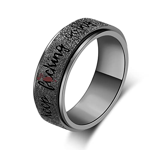 LuckyAmor Zappelring für Frauen gegen Angstzustände: Personalisiertes, inspirierendes Mantra, Edelstahl, silberfarben, drehender Ring für Männer, Frauen, Freunde, Ermutigung, Geschenk, Größe 6, 7, 8 LuckyAmor Zappelring für Frauen gegen Angstzustände: Personalisiertes, inspirierendes Mantra, Edelstahl, silberfarben, drehender Ring für Männer, Frauen, Freunde, Ermutigung, Geschenk, Größe 6, 7, 8 von LuckyAmor