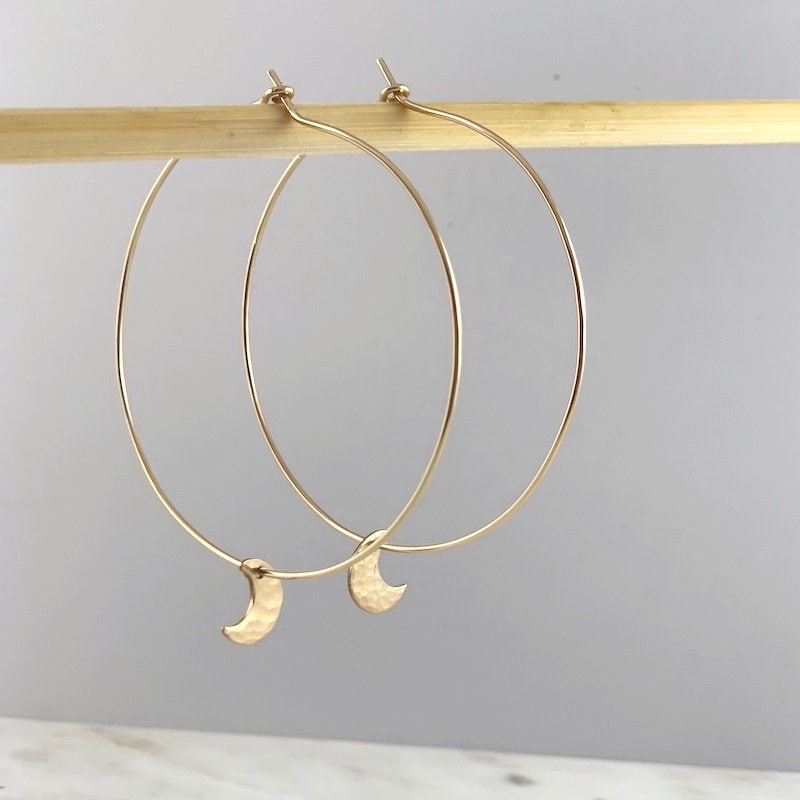 Halbmond Creolen Halbmond Creolen von LuckyBeeJewelry