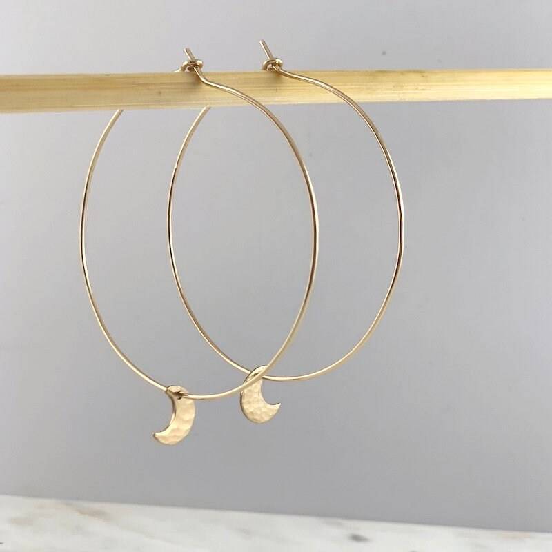 Halbmond Creolen Halbmond Creolen von LuckyBeeJewelry