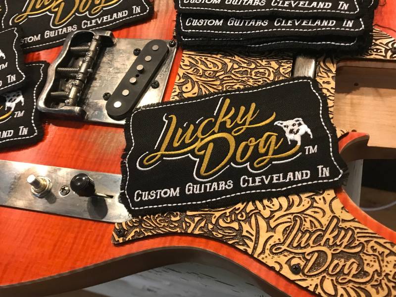 Lucky Dog Gitarren Patch - Aufbügler Auf Der Rückseite Ideal Für Trucker, Hüte, Jacken, Gitarrenkoffer Oder Gigbags. Hochwertiger Faden Schöne von LuckyDogGuitars